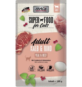 MAC's konserv kassipojale (99% liha) KALKUN, KANA, LÕHE teraviljavaba, kausike (Superfood Kitten Turkey, Chicken & Salmon)–Konservid kassidele–MAC's–Valgekihv