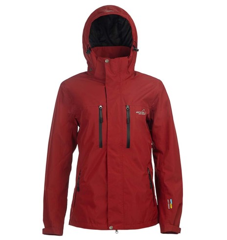 Дождевик для женщин, водонепроницаемый и дышащий, вишнево-красный Rain Jacket (Arrak Outdoor)