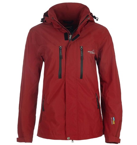Дождевик для женщин, водонепроницаемый и дышащий, вишнево-красный Rain Jacket (Arrak Outdoor)