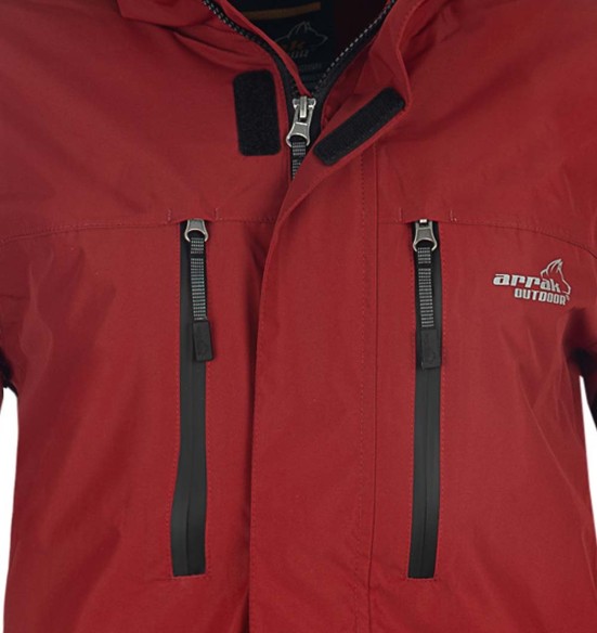 Дождевик для женщин, водонепроницаемый и дышащий, вишнево-красный Rain Jacket (Arrak Outdoor)