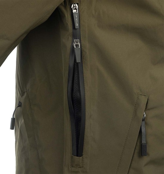 Vihmajope meestele, veekindel ja hästihingav, oliiviroheline Rain Jacket (Arrak Outdoor)