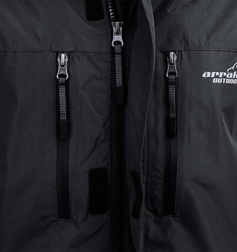 Vihmajope meestele, veekindel ja hästihingav, must Rain Jacket (Arrak Outdoor)