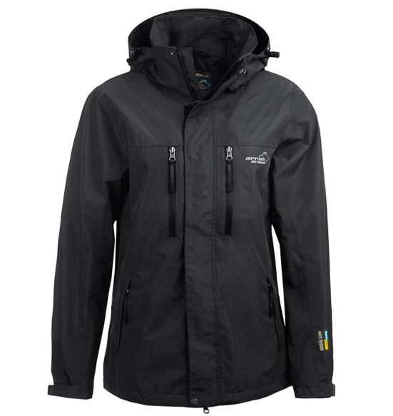 Vihmajope meestele, veekindel ja hästihingav, must Rain Jacket (Arrak Outdoor)