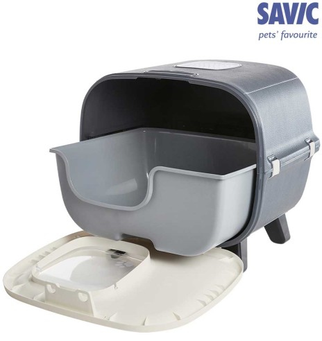 Dekoratiivne liivakast kassile, nahaimitatsiooniga, jalgadel kassitualett Mira De Luxe Toilet Home (Savic)