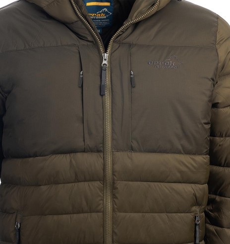 Soe jope meestele, kerge, oliiviroheline Warmy Jacket (Arrak Outdoor)