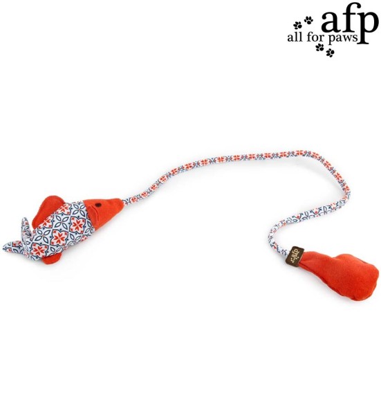 Игрушка интерактивная для кошек, подвижная с воздушным насосом Pop Up Fish (AFP- Vintage)