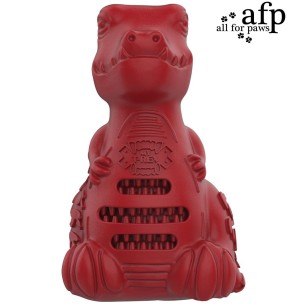 Koera mänguasi vastupidavast kummist, hambaid puhastav, maiustega täidetav, Red Titan 4bones (GimDog)–Vastupidavad–AFP - All For Paws–Valgekihv 2