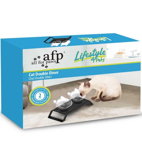 Kaheosaline kauss kassile Cat Double Dinner (AFP - Lifestyle 4 Pets)
