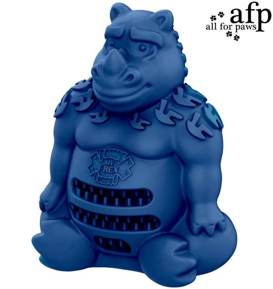 Mänguasi koerale, maiustega täidetav, eriti vastupidavast kummist Tought Chew Rhino - M (AFP - My T-Rex)