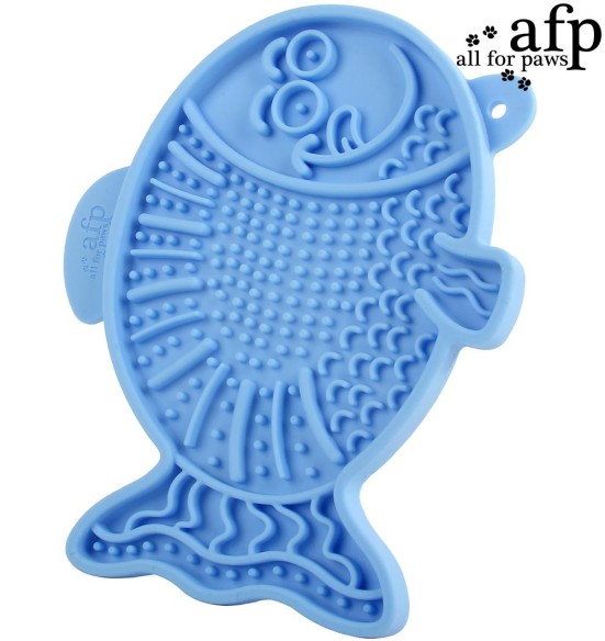 Matt kassile toidu ja maiuste söömiseks, iminappadega Lick-A-Fish (AFP - Calming Pals)