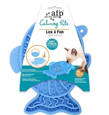 Matt kassile toidu ja maiuste söömiseks, iminappadega Lick-A-Fish (AFP - Calming Pals)