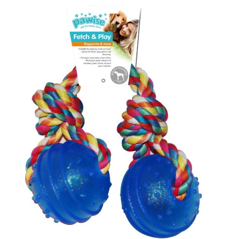 Mänguasi koerale, pallid nööriga TPR 2 Balls with Rope (Pawise)