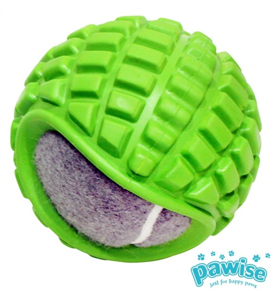 Игрушка для собак, прыгающий теннисный мяч с покрытием TPR Bounce Ball with Tennisball (Pawise)