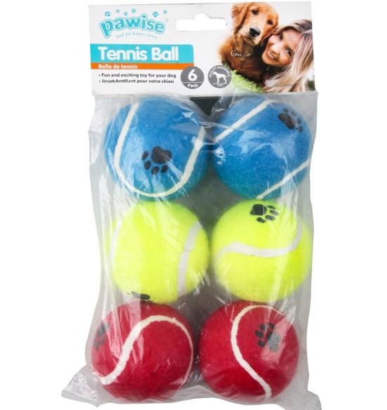 Mänguasi koerale, tennisepallid 6 tk Tennis Ball (Pawise)
