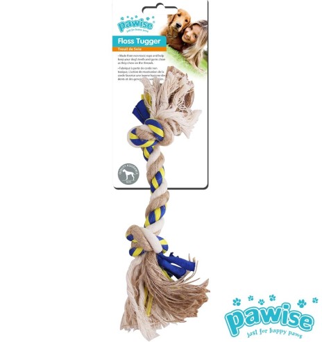 Веревочная игрушка для собак, косточка с двумя узлами Floss Tugger 2 Knots Bone (Pawise)