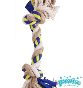 Веревочная игрушка для собак, косточка с двумя узлами Floss Tugger 2 Knots Bone (Pawise) 2