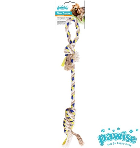 Köis-mänguasi koerale, sõlmede ja aasaga Floss Tugger Loop & Knot (Pawise)