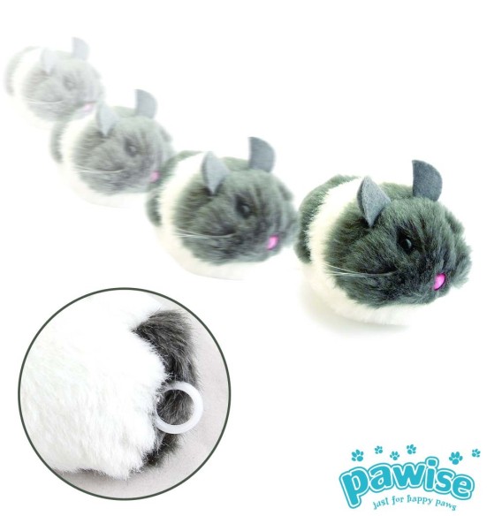 Игрушка для кошек, мышка на верёвочке Vibrating Mouse (Pawise)