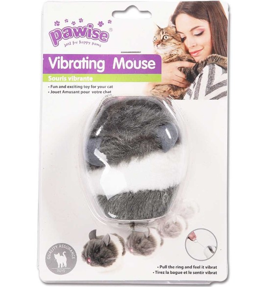 Mänguasi kassile, ülestõmmatav hiir Vibrating Mouse (Pawise)