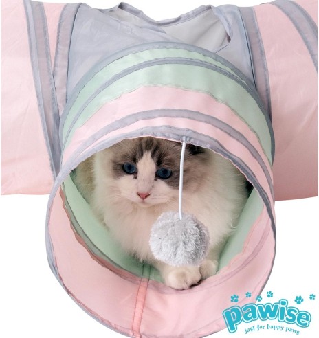 Tunnel kassile, T-kujuline Pet Play Tunnle-3T (Pawise)