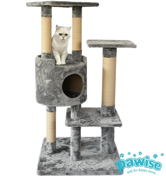 Kraapimispuu kassile, pesa ja platvormiga, kõrgus 127 cm Cat Tree with Cave (Pawise)