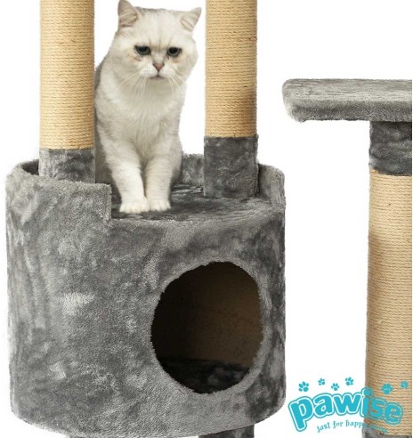 Kraapimispuu kassile, pesa ja platvormiga, kõrgus 127 cm Cat Tree with Cave (Pawise)