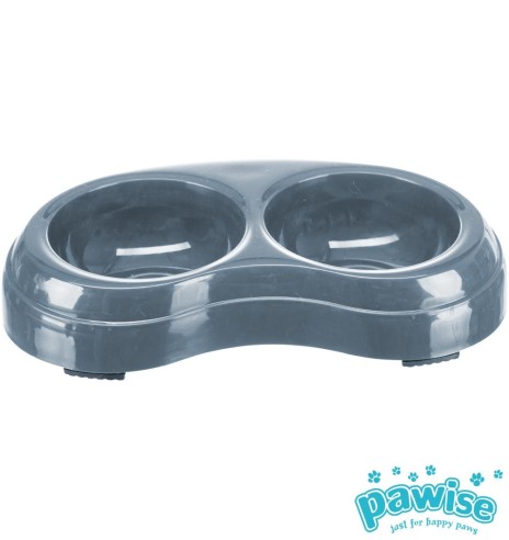 Kaheosaline kauss kassile ja koerale, kaheosaline Pet Double Bowl (Pawise)