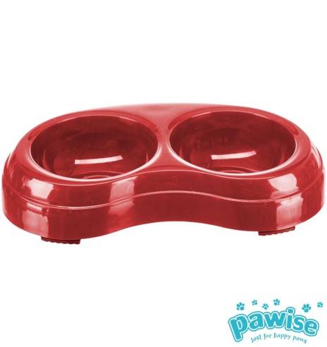 Kaheosaline kauss kassile ja koerale, kaheosaline Pet Double Bowl (Pawise)
