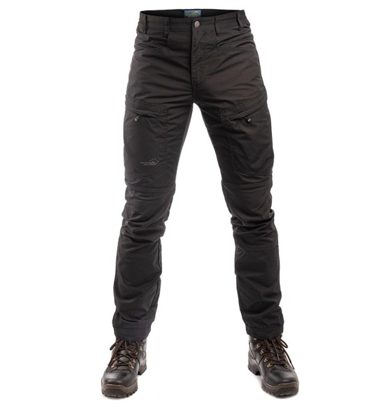Püksid meestele, stretšpaneelidega ja vetthülgavad, must, Active Stretch (Arrak Outdoor)