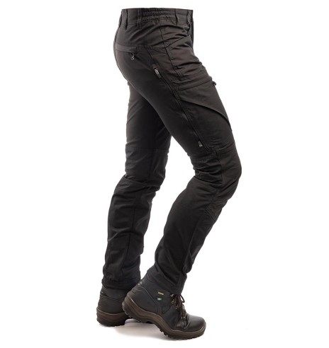 Püksid meestele, stretšpaneelidega ja vetthülgavad, must, Active Stretch (Arrak Outdoor)