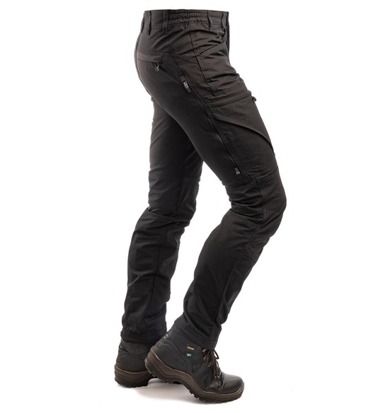 Püksid meestele, stretšpaneelidega ja vetthülgavad, must, Active Stretch (Arrak Outdoor)