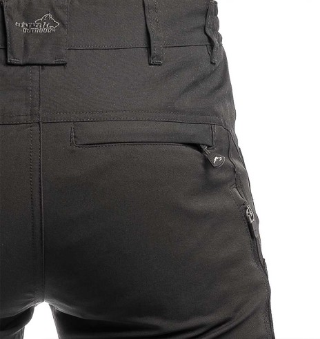 Püksid meestele, stretšpaneelidega ja vetthülgavad, must, Active Stretch (Arrak Outdoor)