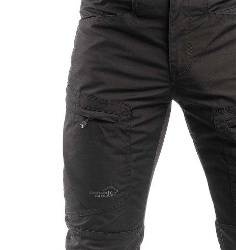 Püksid meestele, stretšpaneelidega ja vetthülgavad, must, Active Stretch (Arrak Outdoor)