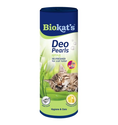 Дезодорант для кошачьих туалетов,с весенним ароматом и эффектом защиты от запаха Biokat's Deo Pearls spring 700 g
