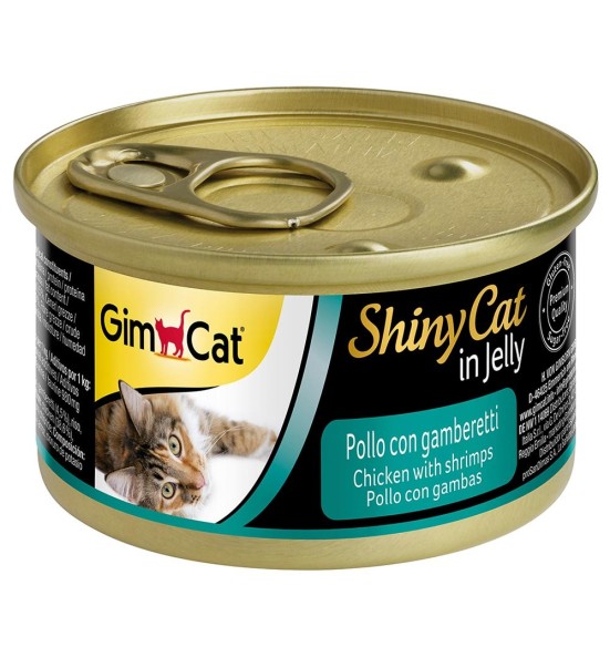 ShinyCat konserv kassile kanaliha ja krevettidega tarrendis 70 g (GimCat)
