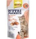 Nutri Pockets täidisega maius kassile, lõhega padjakesed (GimCat)