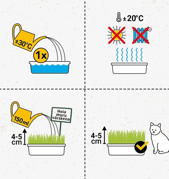 Kassimuru seemnesegu hüdrograanulitega kasvusubstraadis Hydro-Gras (GimCat)