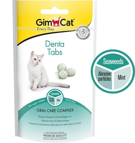 Лакомство в таблетках для кошек, поддержка здоровья полости рта Every Day Denta Tabs (GimCat)