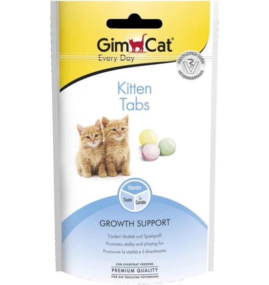 Способствующие росту витамины в таблетках для котят Every Day Kitten Tabs (GimCat)
