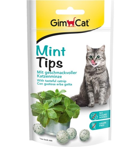 Mint Tips лакомство для кошек с кошачьей мятой (GimCat)