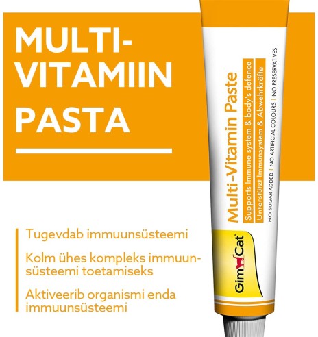 Паста с поливитаминами для поддержки иммунной системы для кошек Multi-Vitamin - Daily Immune Support (GimCat)