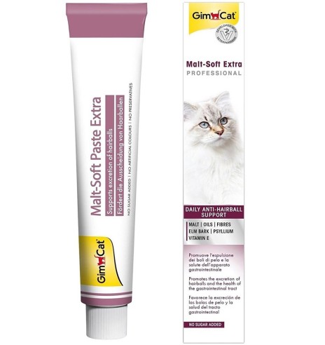 Паста для выведения комков шерсти у кошек Malt-Soft Extra Paste Professional Line (GimCat)