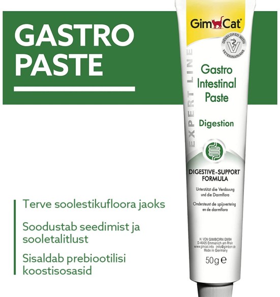 Паста для поддержки пищеварения у кошек Gastro Intestinal Paste Expert LIne (GimCat)
