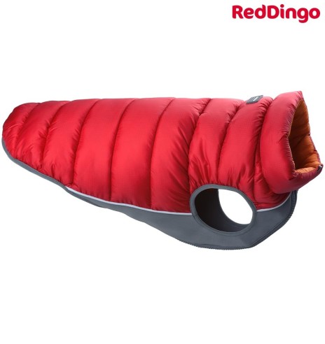 Теплая зимняя куртка для собак, двусторонняя, красная Puffer Jacket (Red Dingo)