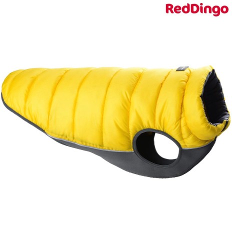 Теплая зимняя куртка для собак, двусторонняя, желтая Puffer Jacket (Red Dingo)