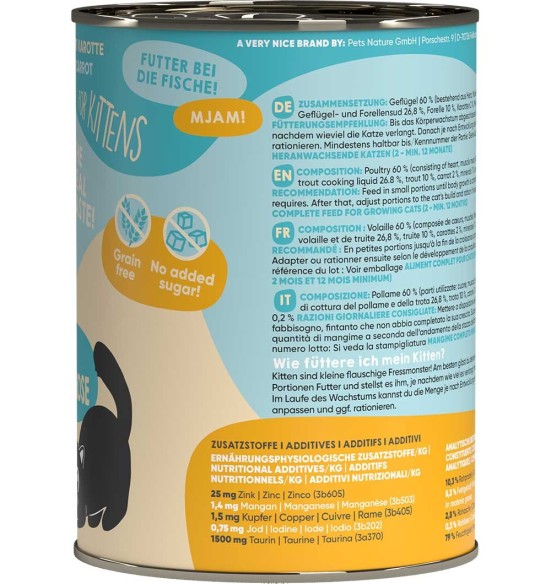 Lucky Lou konserv kassipojale kodulinnuliha ja forelliga, teraviljavaba 400 g