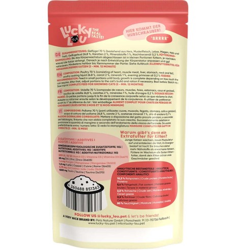 Lucky Lou konserv kassipojale kodulinnulihaga, teraviljavaba 125 g kotikeses