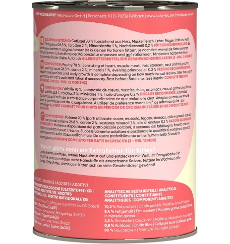 Lucky Lou konserv kassipojale kodulinnulihaga, teraviljavaba 400 g kotikeses