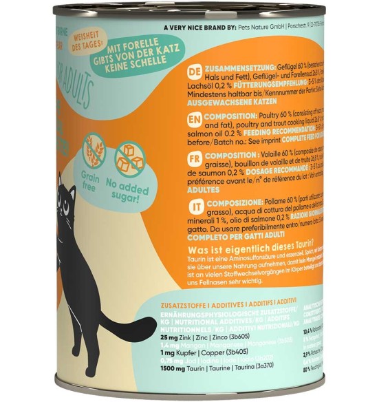 Lucky Lou konserv kassile kodulinnuliha ja forelliga, teraviljavaba 400 g