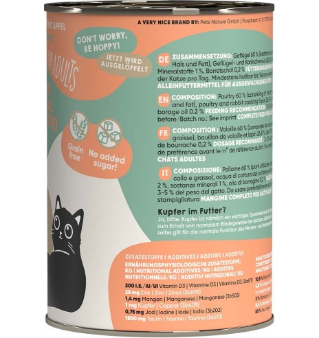 Lucky Lou беззерновой консервированный корм для кошек с мясом птицы и кролика